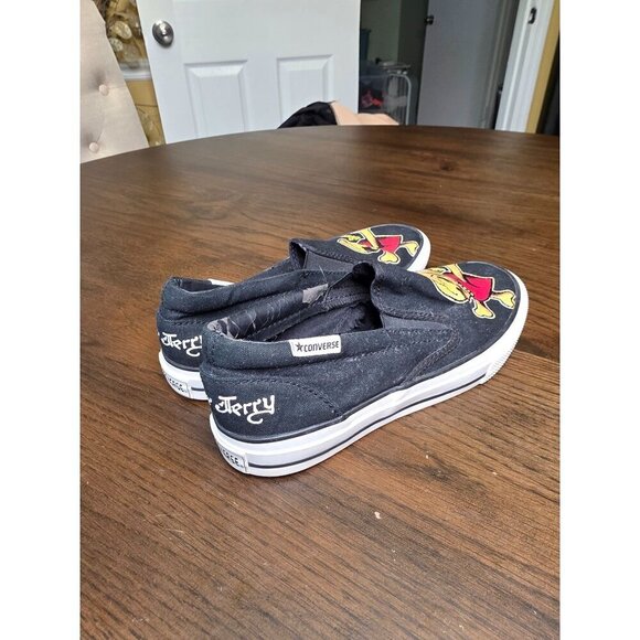 Sailor Jerry X Converse Slip-On Shoes With Skull & Crossbones Design - Picture 8 of 16